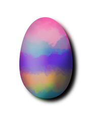 Colorful rainbow easter egg PNG