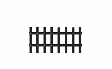 3.Black wooden fence, white