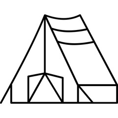 Camping tent Vector Icon fully editable

