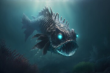 sea monster created using AI Generative Technology