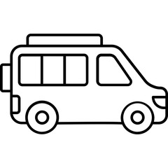 Camper Vector Icon fully editable

