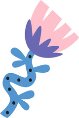Cute colorful spring flower flat icon Spring decor element
