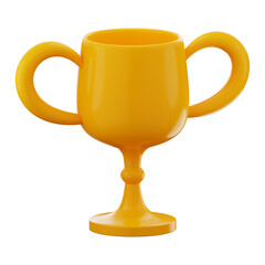 Premium soccer football champion cup icon 3d rendering on isolated background