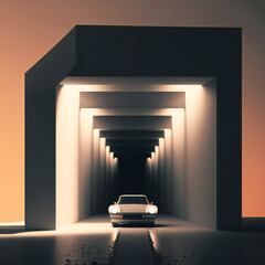 Fototapeta premium concept design style minimalist for building