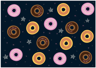 ドーナッツ　おいしそうなドーナツ　ポップ