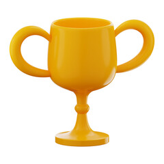 Premium soccer football champion cup icon 3d rendering on isolated background