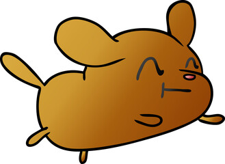 gradient cartoon kawaii of a cute dog