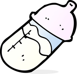 cartoon baby milk bottle