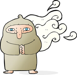 cartoon smelly monk