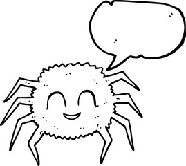 speech bubble cartoon spider