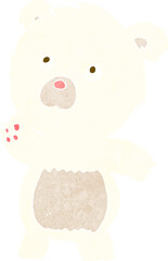 cartoon curious polar bear