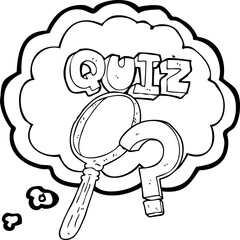 thought bubble cartoon quiz symbol