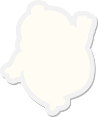 cute halloween ghost waving sticker