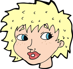 cartoon surprised woman