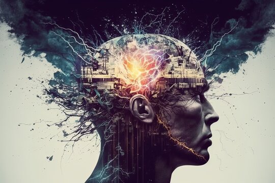 An Illustration Showing the Concept of Exploring the Mind, Self-discovery, Introspection, Soul Searching Within and Psychology