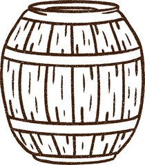 Beer Barrel Charcoal Drawing