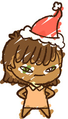 Festive Woman Chalk Drawing