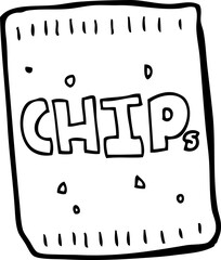 cartoon packet of chips