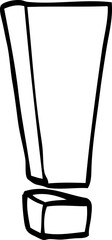 Obraz premium line drawing cartoon exclamation