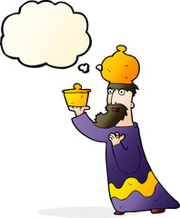 one of the three wise men with thought bubble