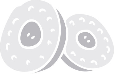 cartoon doodle two silver coins