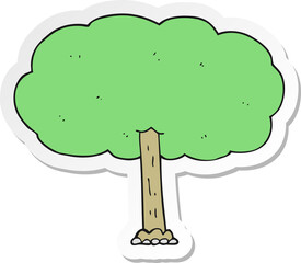 sticker of a cartoon tree