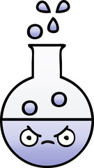 gradient shaded cartoon test tube