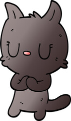 Obraz na płótnie Canvas cute cartoon doodle cat