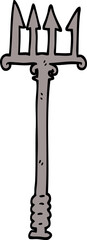 cartoon doodle trident
