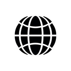 Language button. Globe icon. Simple style language course poster background symbol. Globe brand logo design element. Globe t-shirt printing. vector for sticker.