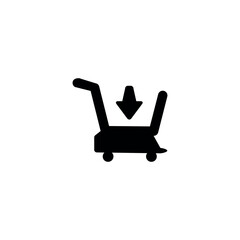 Add cart icon. Simple style online shopping poster background symbol. Add cart brand logo design element. Add cart t-shirt printing. vector for sticker.