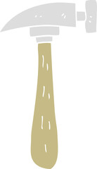 flat color illustration of a cartoon hammer