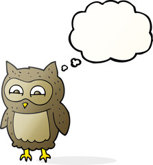 thought bubble cartoon owl
