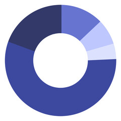 blue circle chart, pie chart diagram, blue piechart, pie chart data analysis, statistic diagram