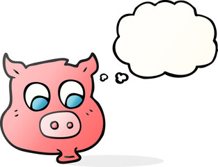 thought bubble cartoon pig