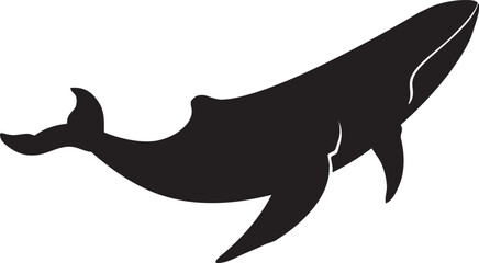 whale silhouette vector illustration