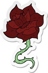 Fototapeta premium sticker of a cartoon rose