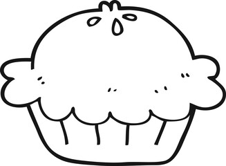 black and white cartoon pie