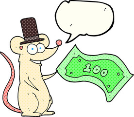 comic book speech bubble cartoon rich mouse