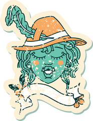 orc bard character  illustration