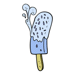 comic book style cartoon ice lolly