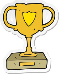 sticker of a cartoon trophy