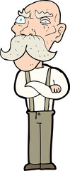 Fototapeta premium cartoon angry old man