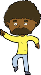 cartoon seventies style man disco dancing
