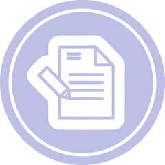 writing document circular icon