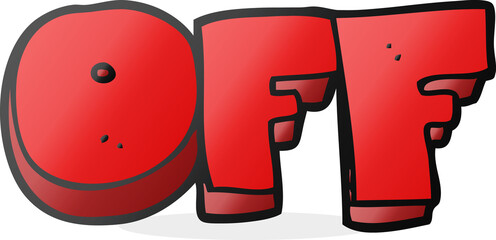 cartoon off sign