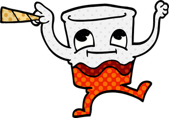 cartoon doodle animated whisky glass