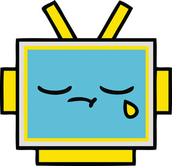 cute cartoon robot head