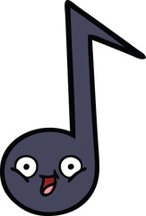 cute cartoon musical note