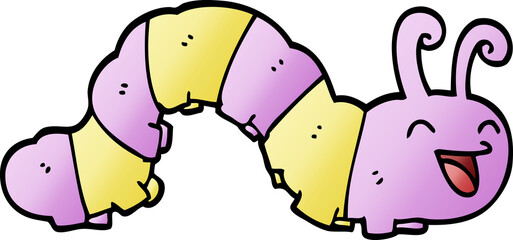 cute cartoon doodle caterpillar